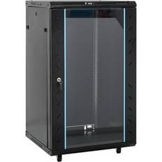 vidaXL 15U Network Cabinet 19 IP20 Black
