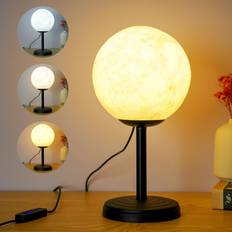 Tomtop Jms 3D Moon Bedroom Desk Light Black White Table Lamp