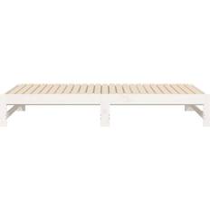Dagbäddar Soffor vidaXL Pull-Out Day Bed White Soffa 195.5cm 2st 3-sits