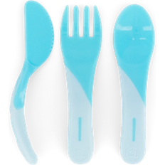 Twistshake Barn- & Babytillbehör Twistshake Baby Cutlery Knife Fork & Spoon Pastel Blue