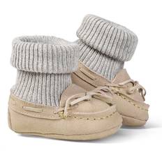 Booties Fellhof Baby Patscherl Lammfell Hausschuhe Dakota Sand - Beige