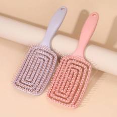 Shein 2 Pcs Ribbed Comb Volumizing Detangling Hair Brush