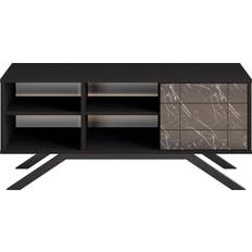 Metal TV Benches Decorotika North Cream/Black TV Bench 130x58.6cm