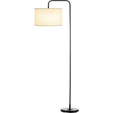 Med Rund Tygskärm 164 cm H Vit