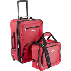 Red - Soft Suitcase Sets Rockland Fashion Set of 2 - Red