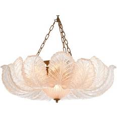Eichholtz Belysning Eichholtz Cabrillo Takkrona Antik Mässing Transparent Guld Ø 85 x H 30 cm Pendellampa