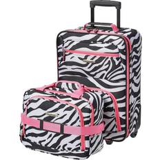Rockland Resväskeset Rockland Fashion 2 delar - Pink Zebra
