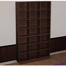 CD & Vinyl Storage WATSONS Pigeon Hole Dark Oak 21 Shelf Media Storage Unit