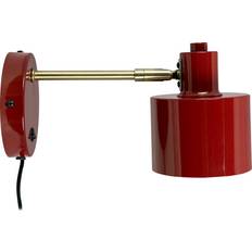 Red Wall Lights Dyberg Larsen Ocean Dark Red/Brass Wall light