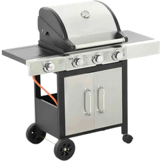 OutSunny Barbecue Grill 3+1 Burner - Silver