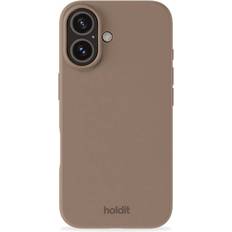 Holdit Silicone Case for iPhone 16 Mocha Brown
