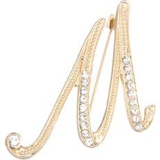 Gold Brooches Uxcell Letter Brooch Pins Lapel Gold Tone