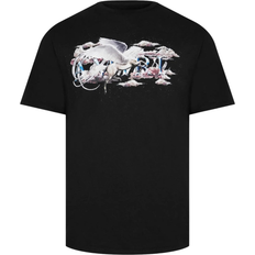 Amiri T-shirts Amiri Pegasus Script Logo Printed Black T-Shirt - Black