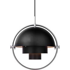 Pendellampor GUBI Multi-Lite Chrome/Black Pendellampa ∅ 36cm
