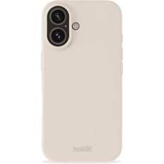 Holdit Silicone Case for iPhone 16 Light Beige