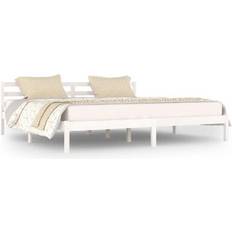 vidaXL Solid Pine White 200x200cm