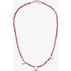 Men - Red Necklaces Isabel Marant Collier Adri Homme Rouge Rio Argenté