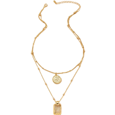 Shein 1pc Double Layer Pendant Necklace