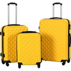 vidaXL Hardcase Suitcase Set of 3 - Yellow