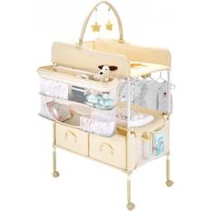 Foldable Baby Changing Diaper Station Beige