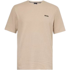 HUGO BOSS Polyester T-shirts HUGO BOSS Waffle T-shirt - Beige