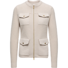 Moncler Collection Padded Wool Zip-Up Cardigan - White