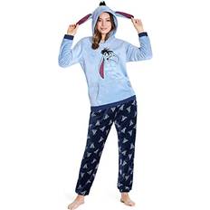 Fleece - Women Sleepwear Disney Long Sleeve Hooded Pyjama Set - Blue