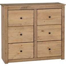 SECONIQUE Panama Natural Wax Chest of Drawer 110x100cm