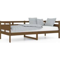 Dagbäddar - Plywood Soffor vidaXL 820300 Honey Brown Soffa 203.5cm 3-sits