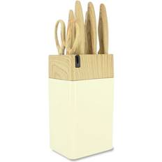 Knivblock Menastyl Cream Polypropylene Knivset 6 Delar