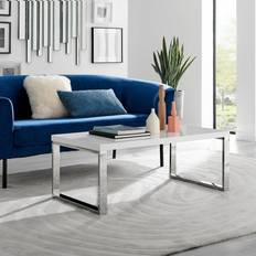 Chrome Coffee Tables Furniturebox Tuscany White Coffee Table 60x110cm
