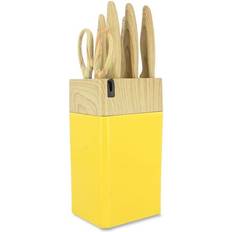 Knivblock Menastyl 6-Delat Gult Polypropylens Knivset