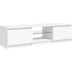 vidaXL LED Lights White TV-bord 140x35.5cm