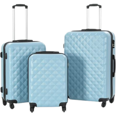 Blåa Resväskeset vidaXL Hardcase Suitcase 3 delar - Black