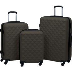 vidaXL Hardcase Suitcase Set of 3 - Anthracite