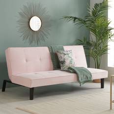 Happy Beds Pink Aurora Adjustable Two Seater Fabric Bed Sofa