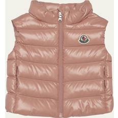 Pink Padded Vests Children's Clothing Moncler Girl's Ghany Zip Up Vest - Pink Beige