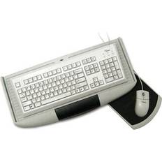 GTV Under Desk Keyboard Tray Shelf Black Grey
