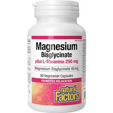 Natural Factors Magnesiumbisglycinat 100 mg Plus L-teanin 250 mg kapslar 90 st