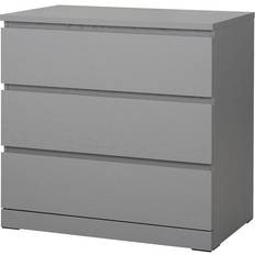 IKEA Malm Grey Stained Chest of Drawer 80x78cm