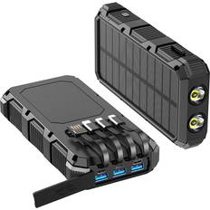 MTP Products Psooo M2 Wireless Solar Power Bank Black