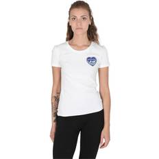 Love Moschino Bomull Multifärgad Crew Neck T-shirt - White