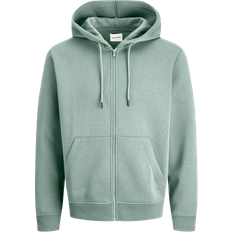 Jack & Jones Plain Zip Hoodie - Green/Iceberg Green