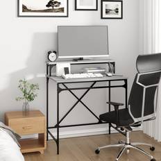 Jern Skrivebord vidaXL 826707 Sonoma Gray Skrivebord 80x50cm