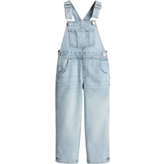 H&M Girls Blue Denim Dungarees - Blue