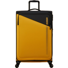 4 Wheels - Soft Luggage American Tourister Daring Dash Spinner 77cm - Black/Yellow