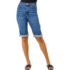 Ladies knee length shorts Roman Essential Stretch Knee Length Shorts - Denim