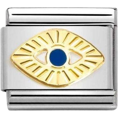 Gold - Men Charms & Pendants Nomination Composable Classic Link Eye of God Charm - Silver/Gold/Blue