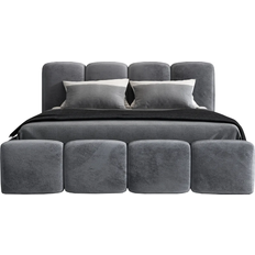Mebloland Mond Dark Grey Rahmenbett 205x220cm