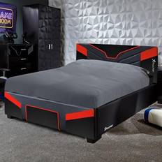 X-Rocker Cerberus MKII Ottoman Gaming Dark Red Small Double Frame Bed